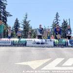 These Lincoln Park BMX racers raised $5,500 for the Race for Life fundraisers. From left are George Williams, Bradan Gray, track operator Sean Coleman, Zebastian Ferrier-Dixon, Kristopher Giffin, Bennett Gray, Wayne Goldsbary, Orion Hedin, Andy Goldsbary, Cash Coleman and Kylin Weitz. (Courtesy photo)