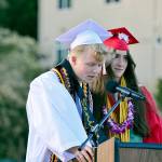 Finn ODonnell and Sorina Johnston, pictured as they graduate from Port Townsend High School last month, speak their minds about mental health during the pandemic in a video on The Benji Project website. (Diane Urbani de la Paz/Peninsula Daily News)