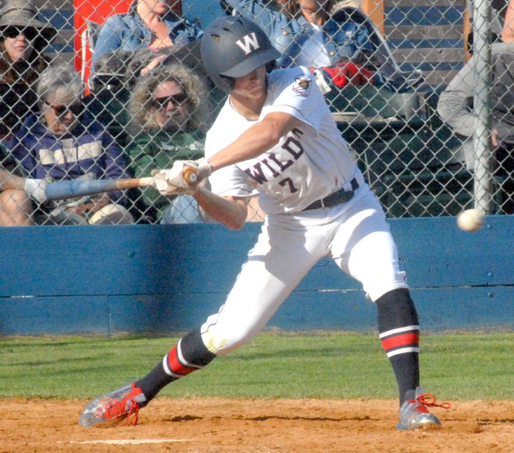 Keith Thorpe/Peninsula Daily News Wilders Conner Bear bats against Lakeside on Friday afternoon at Port Angeles Civic Field.