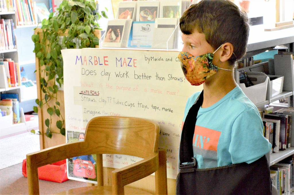 Henry Norris just finished up first grade at Swan School in Port Townsend, which held classes outdoors all year. (Diane Urbani de la Paz/Peninsula Daily News)