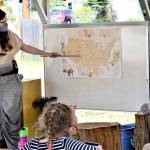 In her outdoor classroom at Swan School, art teacher Dana Weir introduces students to Navajo and Pueblo traditions. (Diane Urbani de la Paz/Peninsula Daily News)