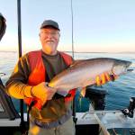 Dave Finney caught this hatchery chinook while fishing Midchannel Bank off Port Townsend on opening day in Marine Area 9 (Admiralty Inlet) in July of 2019.