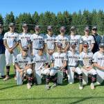 The Wilder A baseball team won the American Legion District 1 A Tournament held at Port Angeles' Volunteer Field over the weekend. The team will compete at the American Legion A State Tournament in Spokane beginning Monday. 
Team members and coaches are front row, from left, Alex Angevine, Bryant Laboy, Hunter Stratford, Camren Sotebeer, Tate Alton, Braydan White and back row, Manager Mike Politika, coach Gary White, Juan Terrones, Rylan Politika, Blake Sohlberg, Dylan Micheau, Josiah Gooding, Joseph Ritchie, Luke Flodstrom, coach Eric Flodstrom, coach Steve Uvila. 
Not Pictured: Ethan Staples