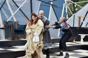 From left, Bailey Loveless, Tim Thorn and Dana Duffy.