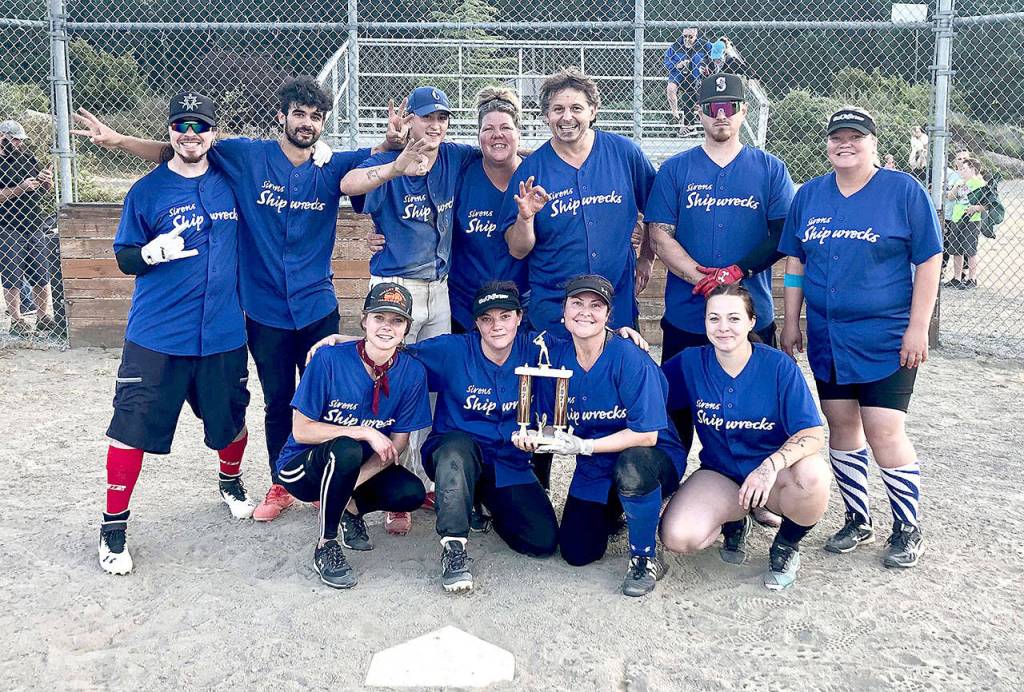 Sirens came in third in the Jefferson Parks and Rec softball tournament. From left, back row, are Brian Hansel, Adrian Mallory, Jordan Castaneda, Tiffany Hewitt, George Eubanks IV, Taylor Richards and Missy Gould- Marley. From left, front row, are Amber Brandon, Autumn Peterson, Jessica Eubanks and Abigail Kithcart.
