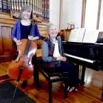 Pamela Roberts, left, and Sheila Harwood will give a livestreamed Candlelight Concert of summery classical music Thursday evening. (photo by Howard Gilbert)