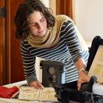 Expeditionary artist Maria Coryell-Martin includes some of her equipment in Witnessing Climate Change, the new show highlighting the art she has made during and after traveling to the North Slope of Alaska. (Diane Urbani de la Paz/Peninsula Daily News)