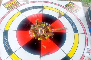 Sam Nugent photo
Turbo the slug came, he saw and he conquered at Joyce Daze this weekend.