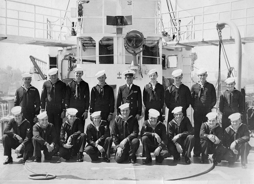 The Winona deck crew in 1947.