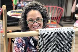 Weaver Susan Pavel is the presenter in the First Friday Speaker Series program this Friday evening. The Jefferson County Historical Society event highlights “The Art of Making,” and local craftspeople of many disciplines. (photo courtesy Jefferson County Historical Society)