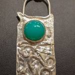 A jade fused silver necklace by Debbie Patapoff, a Sequim jewelry artist whose work will be on display at the 2021 ARTjam event Sept. 4-5 in Sequim. Submitted photo/art