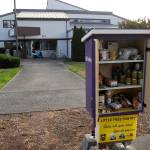 A Little Free Pantry went up in mid-August in front of the Sequim YMCA with various types of food available. (Matthew Nash/Olympic Peninsula News Group)