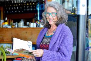 Author Corky Parker will give two outdoor readings of her memoir, La Finca: Love, Loss and Laundry on a Tiny Puerto Rican Island, tonight at Chester Square in Uptown Port Townsend and Friday at Marrowstone Vineyards. (Diane Urbani de la Paz/Peninsula Daily News)