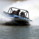 Team Kiwi, driven by Chris Munro and navigated by Katie Munro, competes at the Extreme Sports Park in Port Angeles on Saturday. (Keith Thorpe/Peninsula Daily News)