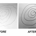 Deep Brain Stimulation patients like Cathie Osborne are asked to draw a spiral, and medical staff adjust the low-intensity electrical impulses to nerves to better control tremors for patients with essential tremor and Parkinsons disease. (Photo courtesy of Cathie Osborne)