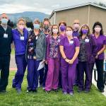 Infusion team members, from left to right, LeAnn Johnson, Shawn Gould, Jenni Sayles, Julie Larson, Kate Sayles, Nicole Janssen, Janelle Umbarger, Amber Frehner, Cheryl Mingee, Melinda Straub, Deanna Piper and Marcia Limoges.