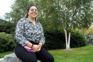 Keith Thorpe/Peninsula Daily News
Poet and Port Angeles Public Library staff member K’Ehleyr McNulty has organized an Indigenous Peoples’ Day Poetry Slam, scheduled for 7 p.m. Monday via Zoom.