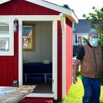 Contractor Todd Armstrong is among the volunteer builders of the Pats Place tiny homes in Port Townsend. (Diane Urbani de la Paz/Peninsula Daily News)