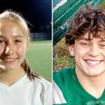 Taryn Johnson, Sequim soccer, left, and Daniel Cable, Port Angeles football.