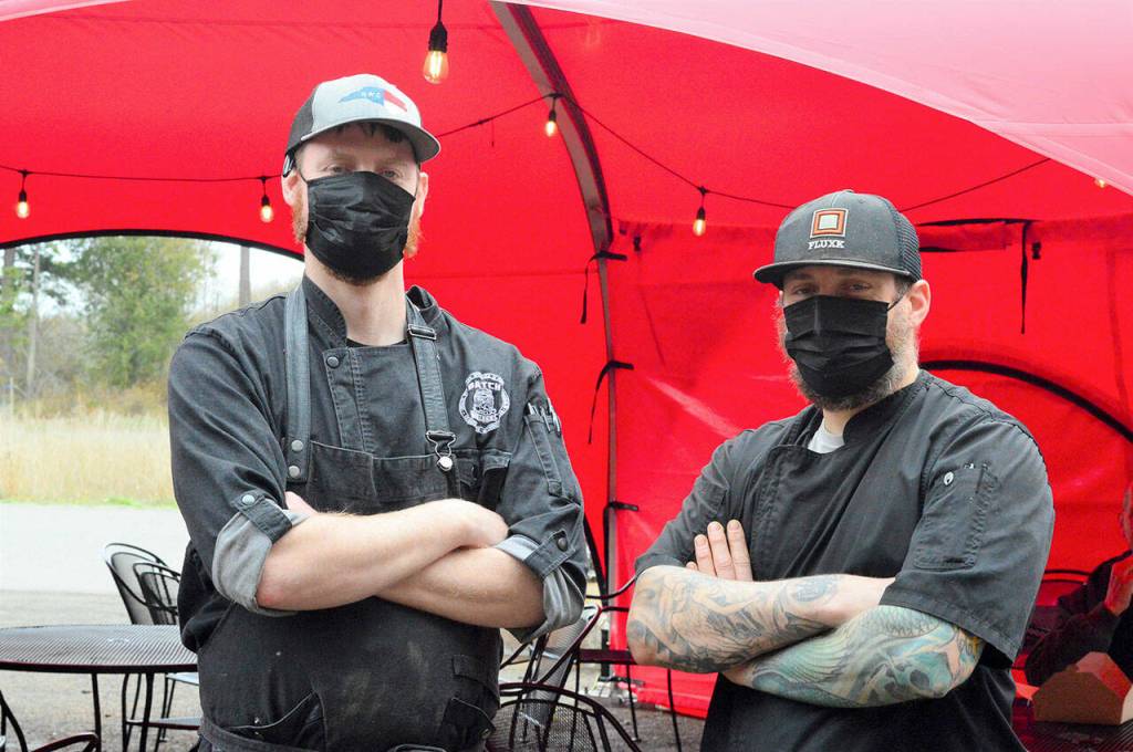 The Batch Brothers at Lilas Kitchen in Port Townsend are Max Reynolds, left, and Anthony Bo Winterburn. (Diane Urbani de la Paz/Peninsula Daily News)