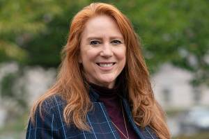 FILE - Kim Wyman, Washington state's Secretary of State, poses for a photo on Sept. 15, 2020, in Olympia, Wash. The Republican secretary of state who challenged former President Donald Trump's false claims of election fraud in 2020 is the frontrunner for a job heading the Biden administration's effort to protect future elections. (AP Photo/Ted S. Warren)