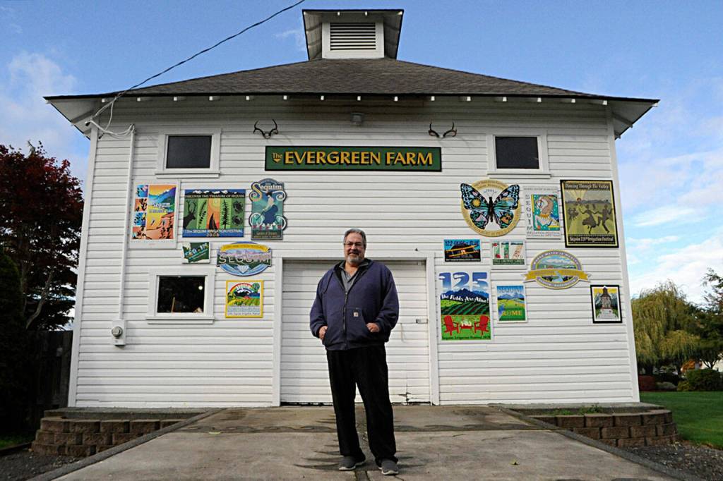Guy Horton spent thousands of hours designing and helping build royalty floats for the Sequim Irrigation Festival in the float barn off North Fifth Avenue. He never complained, he said, and plans to mentor the next designer(s). “I just love it,” Horton said. “I’m going to miss it. It’s been a labor of love.” Matthew Nash/Olympic Peninsula News Group