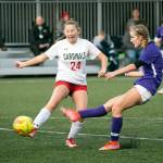 Jesse Major/for Peninsula Daily News
Sequim's Hannah Wagner boots a shot on goal during the Wolves 3-1 Bi-District Tournament victory over Orting on Thursday at Peninsula College's Wally Sigmar Field.