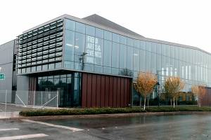 The Field Arts and Events Hall in downtown Port Angeles is yet to be complete as its waiting funding to finish the interior of the structure. (Keith Thorpe/Peninsula Daily News)