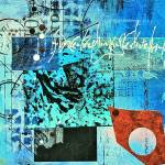 "A Peek Inside" is among the colleges created by Carol Nielsen, who will be the guest speaker for the Port Ludlow Art League on Wednesday.