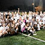 Jay Cline/Peninsula College The Peninsula College womens soccer team celebrates its NWAC Championship in Tukwila on Sunday night.