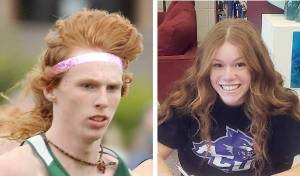 Jack Gladfelter of Port Angeles, left, and Riley Pyeatt of Sequim were named to the all-state cross-country team.