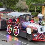 The Kiwanis Choo Choo will motor through Uptown and downtown Port Townsend, sounding its freight train-like horn this Saturday and on Dec. 11. (Diane Urbani de la Paz/Peninsula Daily News)