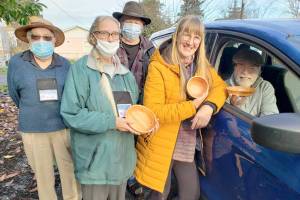 From left: John Elliott, Jackie Ledoux, Tracy McCallum, Jackie Miller, John Miller