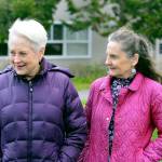 Marla Tangen, left, and Cyne Okinczyc, both of Port Townsend, are among the volunteers with the nonprofit Pet Helpers. (Diane Urbani de la Paz/Peninsula Daily News)