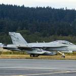 U.S. Navy photo by Mass Communication Specialist 2nd Class Scott Wood
An EA-18G Growler taxis down the airstrip on Naval Air Station Whidbey Island during the squadrons welcome home ceremony in August 2017.