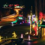 Looking from the hotel toward 7 Cedars Casino, thousands of lights shine in Blyn, a tradition started in 2004. (Photo courtesy Dominic Crowley)