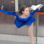Savannah Morrey of Bremerton gives a figure skating demonstration in 2018 at the Port Angeles Winter Ice Village.