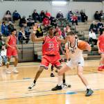 Clark College Athletics Clark Colleges Liam Clark, right, a 2019 Port Angeles High School graduate, is faring well in his sophomore season with the Penguins. Clark is averaging 10.9 points and 5.6 rebounds per game this season.