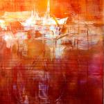 Bay Club Group Exhibit includes Red Sky at Night by Diane Walker.