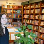 Lauren Davis, pictured at Port Townsends Imprint Bookstore, has just published her full-length poetry collection, Home Beneath the Church. (Diane Urbani de la Paz/Peninsula Daily News)