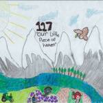 Kendall Adolphe said that for her Sequim Irrigation Festival button design she used lavender, mountains, water and more because she was inspired by the things around her all her life in Sequim.