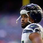 Seattle Seahawks linebacker Bobby Wagner pauses during the teams NFL football game against the Houston Texans on Dec. 12, 2021, in Houston. Wagner confirmed that he is being released by the Seahawks on Tuesday, hours after the team agreed to trade quarterback Russell Wilson to Denver. (Matt Patterson/The Associated Press)