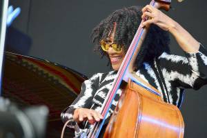 Bassist Marion Hayden, pictured at Centrums Jazz Port Townsend concert last summer at Fort Worden, is among the teachers and performers returning for the in-person workshop this July. (Diane Urbani de la Paz/Peninsula Daily News)
