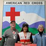 Matthew Nash/Olympic Peninsula News Group 

American Red Cross volunteers based in the Carlsborg office, from left, Don Zanon, Jean Pratschner, and Mary Ann Dangman say their volunteer numbers depleted during the COVID-19 pandemic, but they find there are many ways to reengage the volunteer group, including fire prevention, disaster preparation and connecting military families.