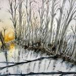 "Walking with the King" is a watercolor by Joan Astin, the Port Ludlow Art League's Artist of the Month for April