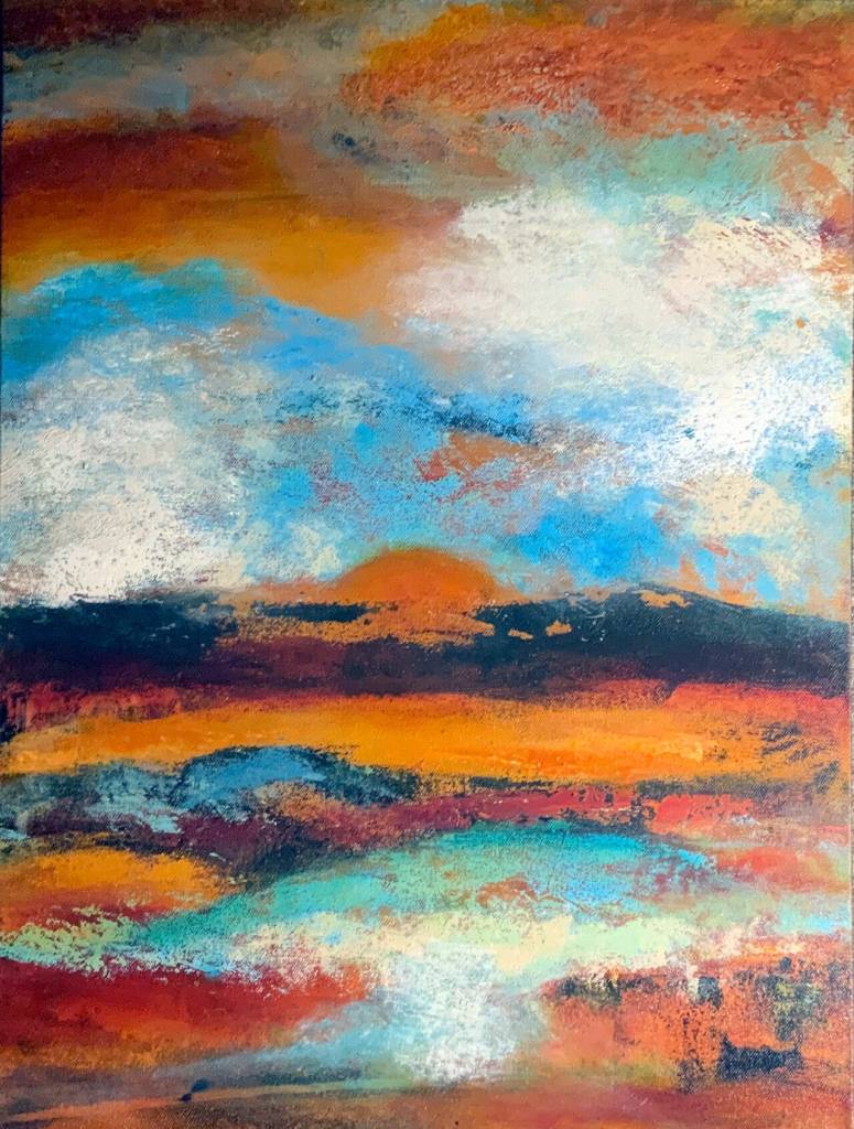 Sun Melt by Ann Bernard will be among the abstracts on view at the Bay Club in April.