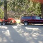 A truck, trailer and tractor were among items stolen from a Sekiu property. (Clallam County Sheriffs Office)