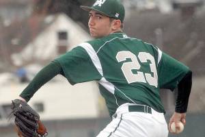 Keith Thorpe/Peninsula Daily News
Port Angeles pitcher Colton Romero throws in the first inning against Mt. Tahoma on Friday at Port Angeles Civic Field.