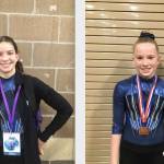 Klahhane Gymnastics gymnasts Scarlett Sullivan, left, and Mariah Traband qualified for the USA Gymnastics Region 2 meet later this month.