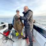 Port Ludlows Johnson family found success on the opening day of halibut season last week. Caleb Johnson, age 12, caught this 43-pound specimen held by his dad Jeremiah. The family planned to target lingcod on their next family fishing outing.
